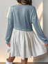 Two-Tone Dropped Shoulder Dress